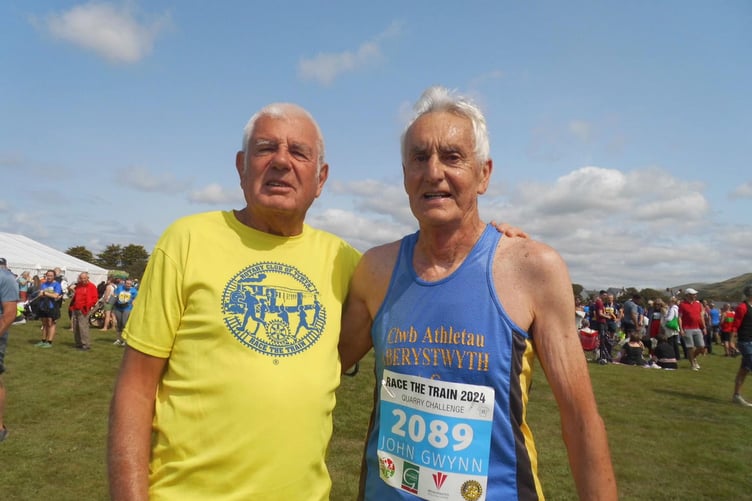 Aberystwyth Athletic Club's John Evans at the Quarry Challenge as part of the Race the Train event