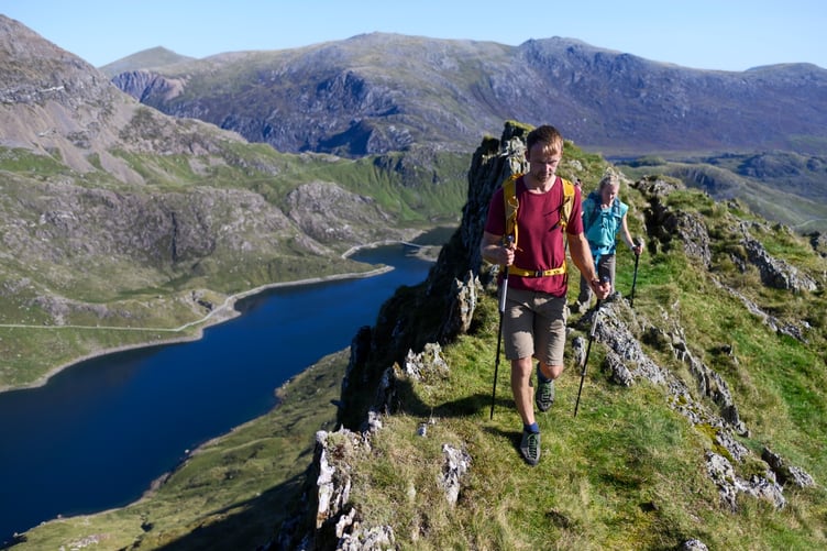 Hill walking in Snowdonia.