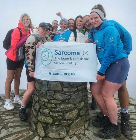 The group that climbed Snowdon. August 17 2024.  Photo released August 22 2024. A girl was diagnosed with a rare tumour on her foot - after doctors mistook it for a wart.Nansi Alys was taken to the doctor at the age of three after her mum Leila Evans noticed a small lump on Nansi's toe.Doctors told Leila that the lump was a wart - but in the months following, the lump continued to grow.Leila, from Criccieth in Gwynedd, Wales, persisted - until in 2022, when a different GP saw the lump and believed it to be a tumour.