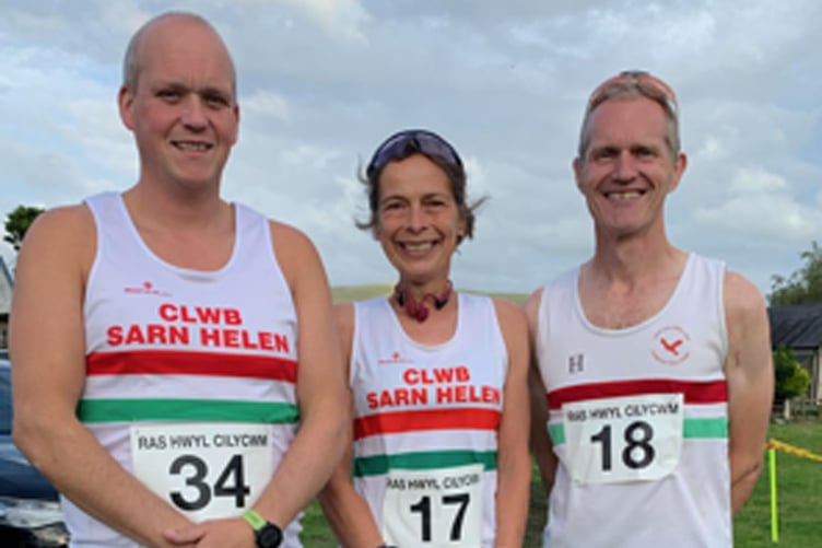 Steven Holmes, Mitch Readwin and Jane Holmes at Cil y Cwm