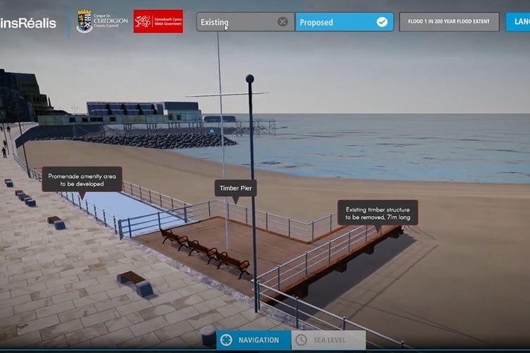 Aberystwyth sea defence