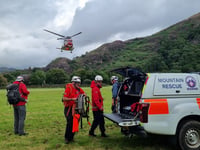 Gwynedd rescue teams work together to help injured female