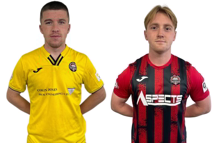 Tom Hilditch, left, scored a hat-trick and was joined on the scoresheet by Rhys Alun