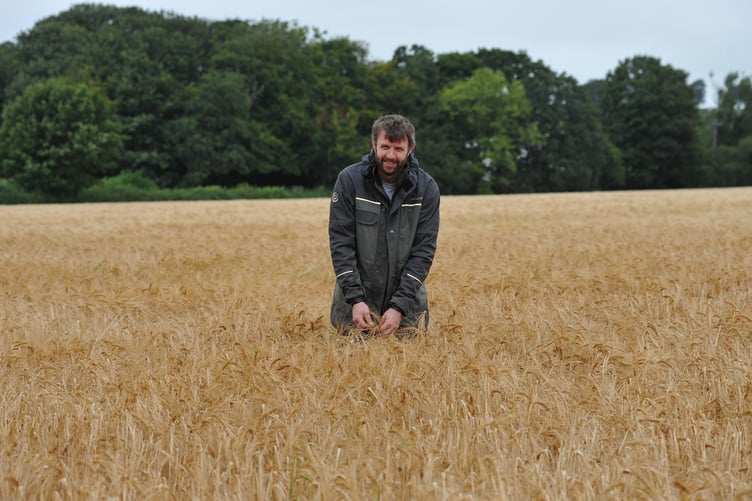 Eurig Jones, who farms 1,200 acres around Boncath with his father Wyn, growing 250 acres of winter and spring barley.