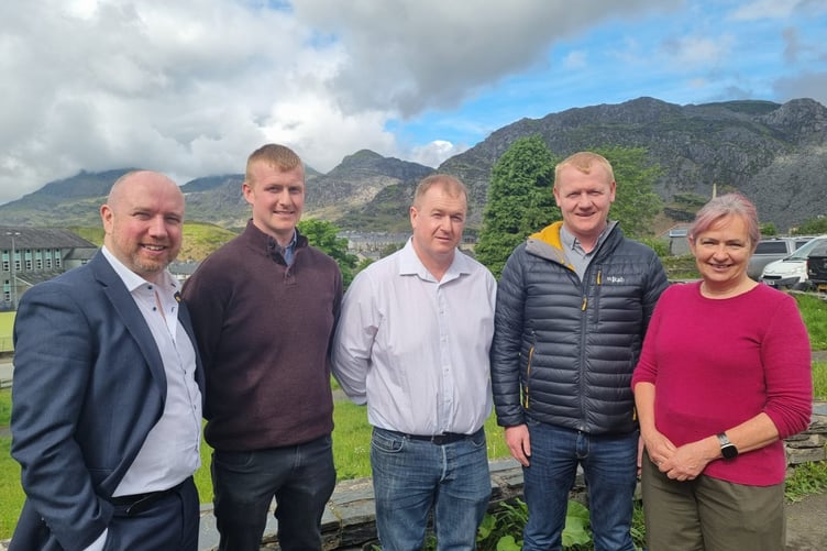 Mabon ap Gwynfor MS, Moi, Elis, Dafydd and Liz Saville Roberts MP.