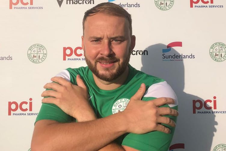 Richard Lynes scored for Hay St Marys against Rhayader Town