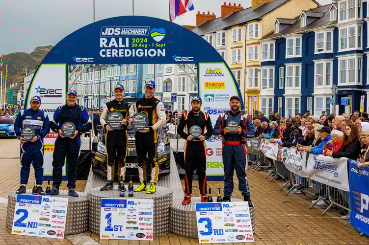 The National Rally podium