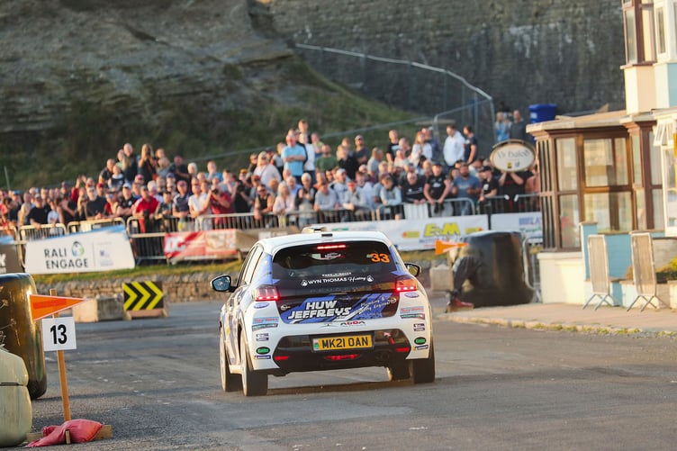 Ioan and Sion race through the streets of Aberystwyth