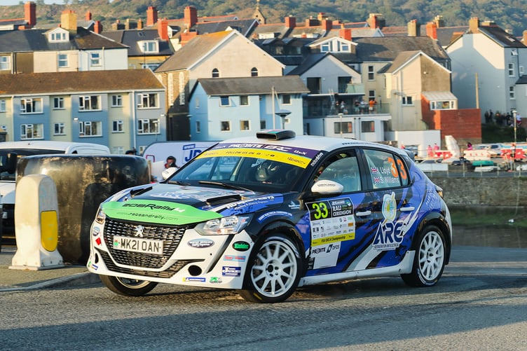 Ioan Lloyd and Sion Williams in their Peugeot 208 Rally4