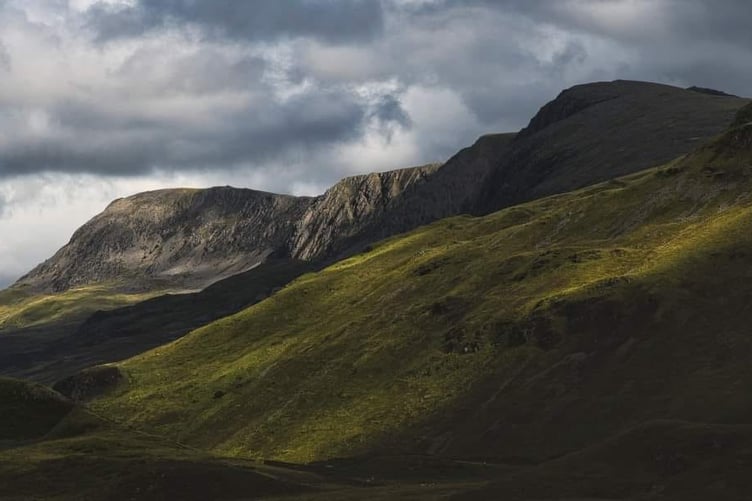 Peter Cundle captured this image of the Cader Idris range with the summit Pen y Gader just poking up on the right.