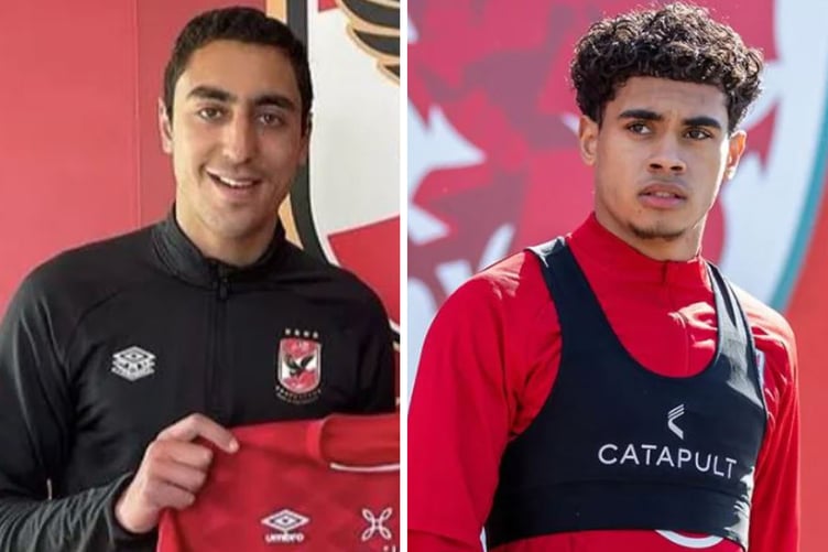 New Bala signings Hussein Mehaseb (left) and Christian Norton (Christian photo: FAW)