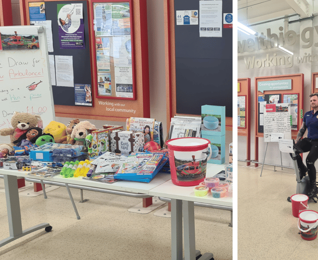 Supermarket donates more than £1,500 to Wales Air Ambulance 