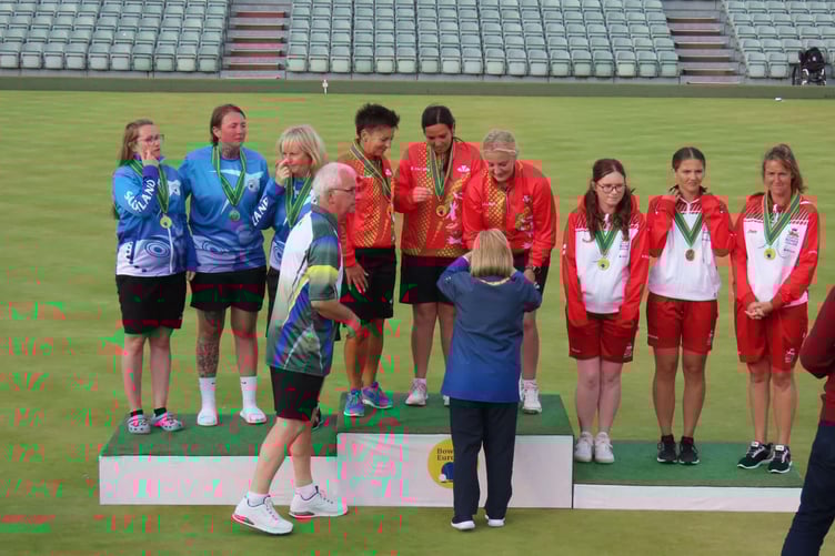 Medal presentations in Ayr