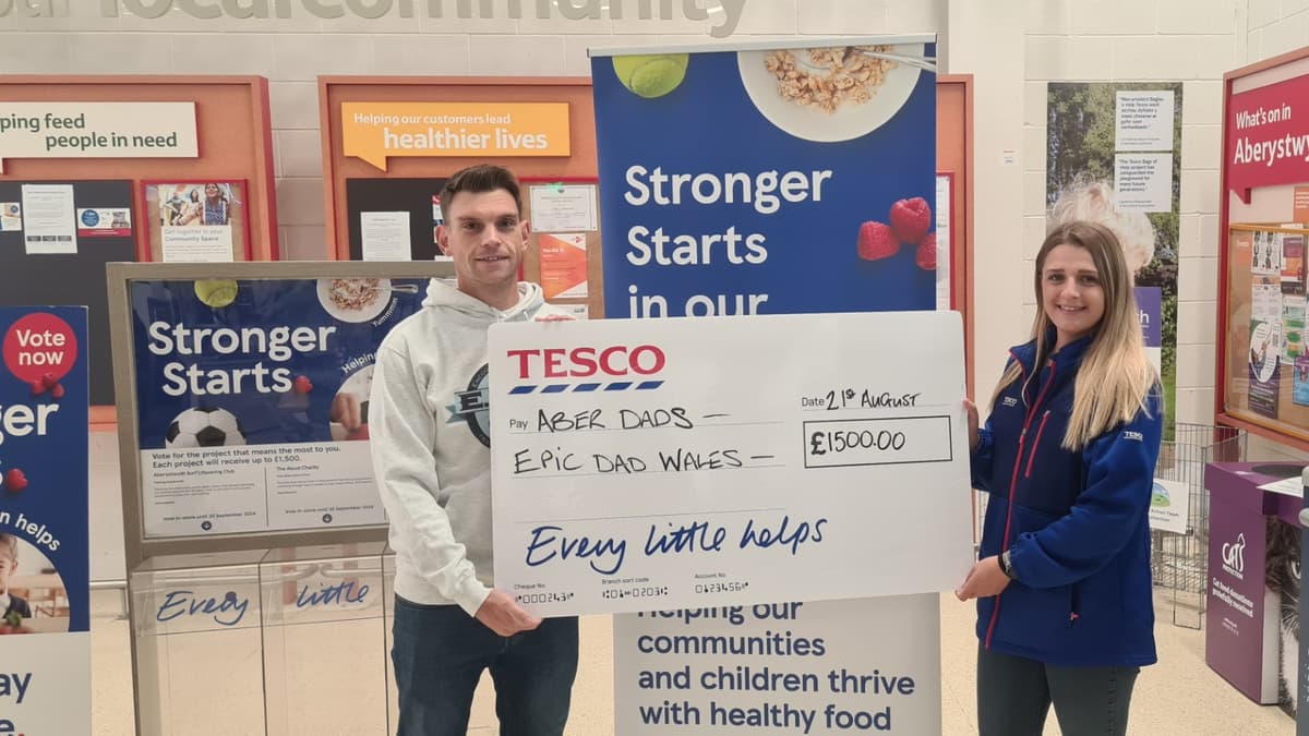 Aber Dads delighted to get Tesco Aberystwyth grant cambriannews.co.uk