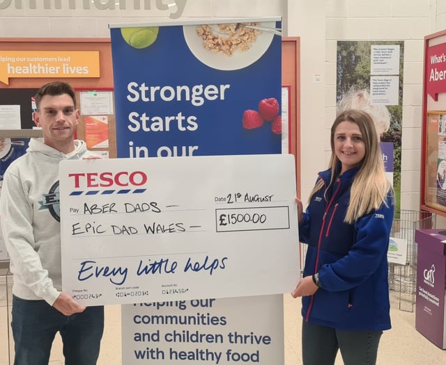 Aber Dads delighted to get Tesco Aberystwyth grant