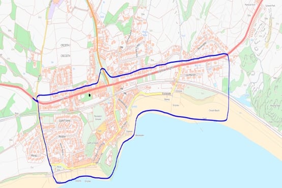 NWP Gwynedd South's map of the area under the order