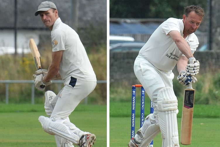 Stuart Evans (left) scored 40 at Northop; Alex Yorke made 35 against Llandudno 2nds (Photos: Rod Davies)