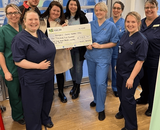 Family raise more than £4,000 for Bronglais Chemo Unit