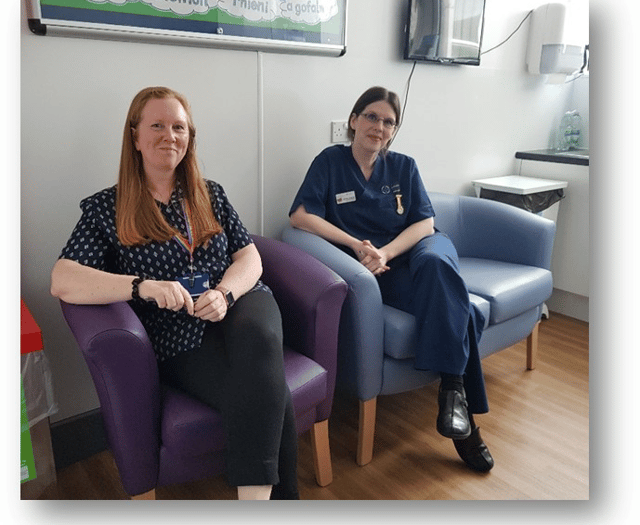 New seating for Bronglais children's ward