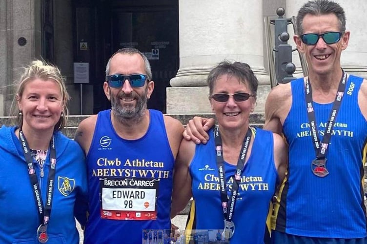 Lina, Edd, Julie and Paul at Cardiff 10k