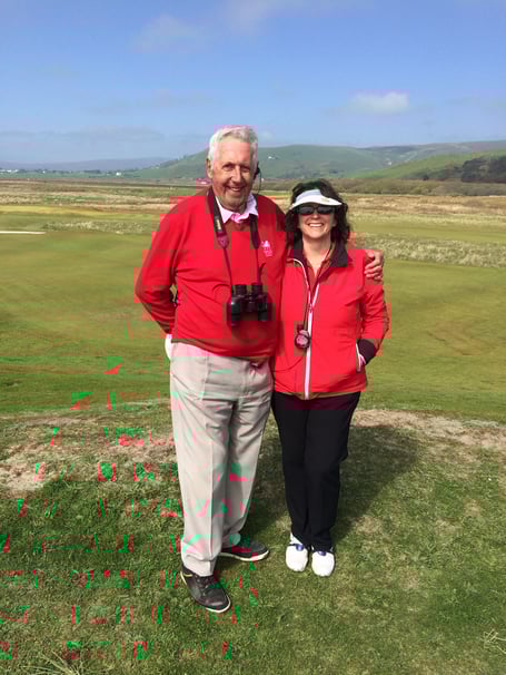 Keith Price with his wife Janet, who is the Ladies Captain At Aberdovey Golf Club