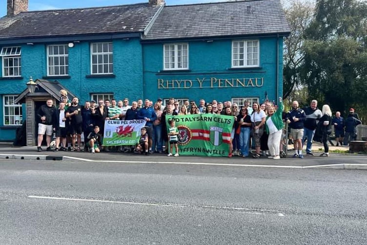 Penrhyncoch FC hailed the Talysarn Celts fans as one of the best set of supporters to visit Cae Baker