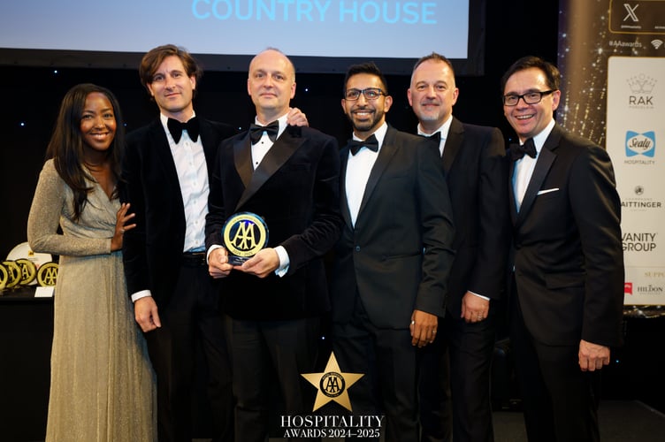 BAFTA-nominated television and radio broadcaster Angellica Bell presented the awards to the team at Plas Dinas Country House, pictured here, and Barmouth's Fanny Talbot