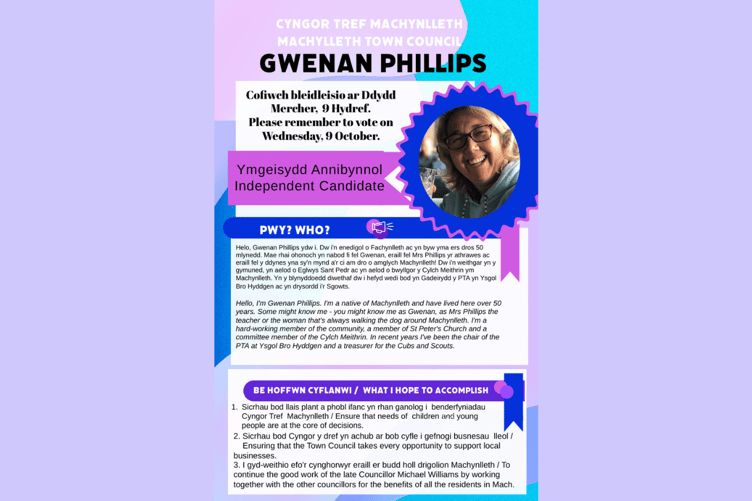 Get to know independent candidate Gwenan Phillips
