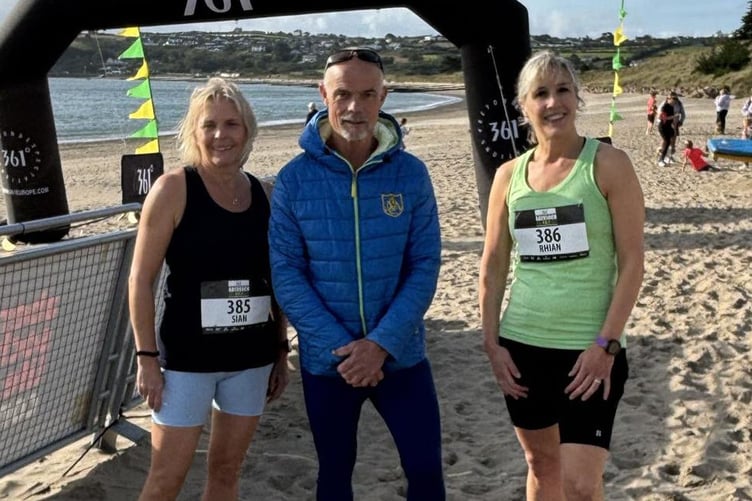 Sian, Damian and Rhian at Abersoch