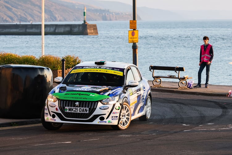 Ioan Lloyd and Sion Williams in their Peugeot 208 Rally4