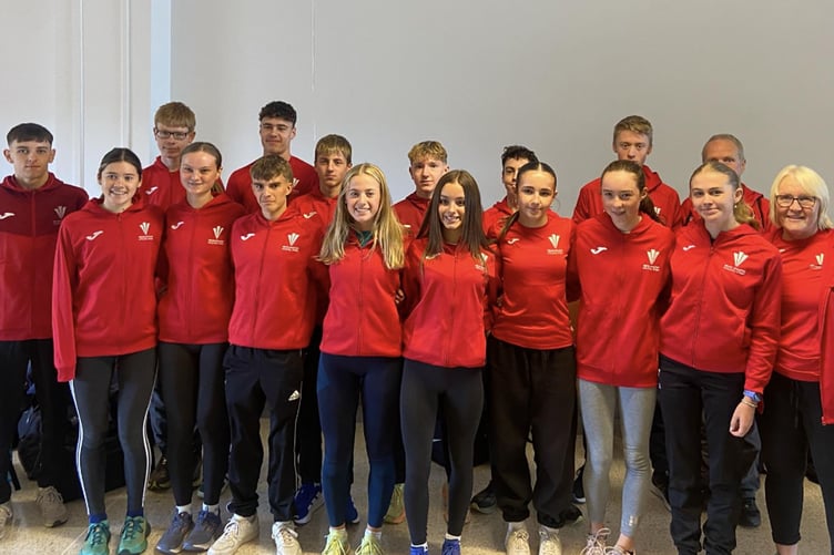 Noa Vaughan with the Wales team