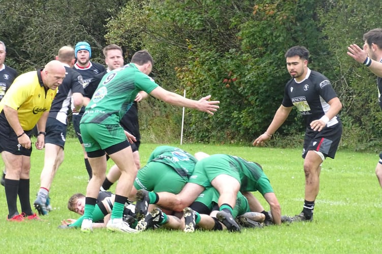 After a slow start, a scratch Tregaron side put up a decent showing against hosts Trimsaran