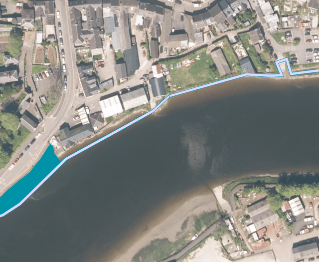 Plans unveiled to build flood wall along Cardigan riverbank