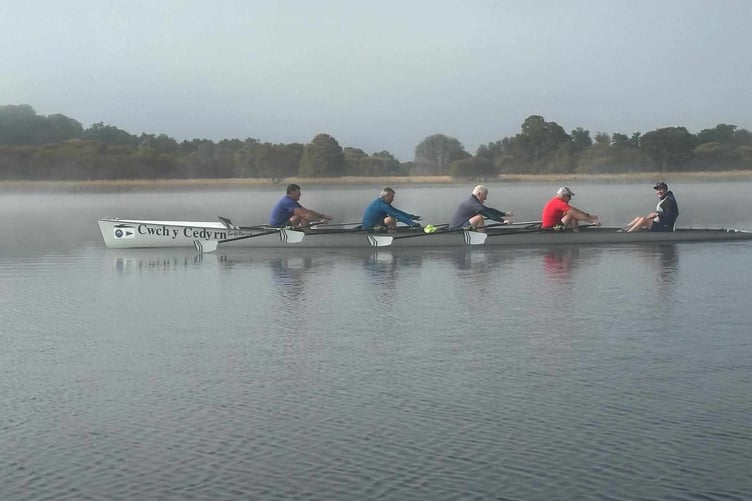 Quad scull Cwch y Cedryn’ at Loch Insh