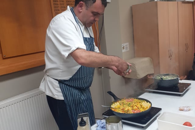 Barmouth WI enjoy demonstration by Bistro Bermo chef