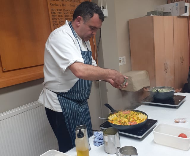 Barmouth WI enjoy demonstration by Bistro Bermo chef