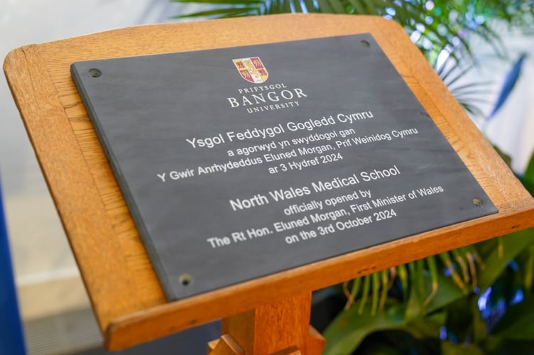 North Wales Medical School plaque