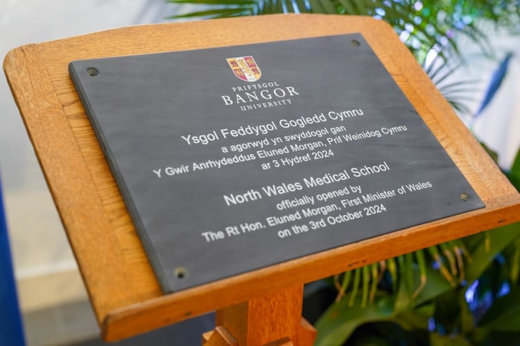 North Wales Medical School plaque