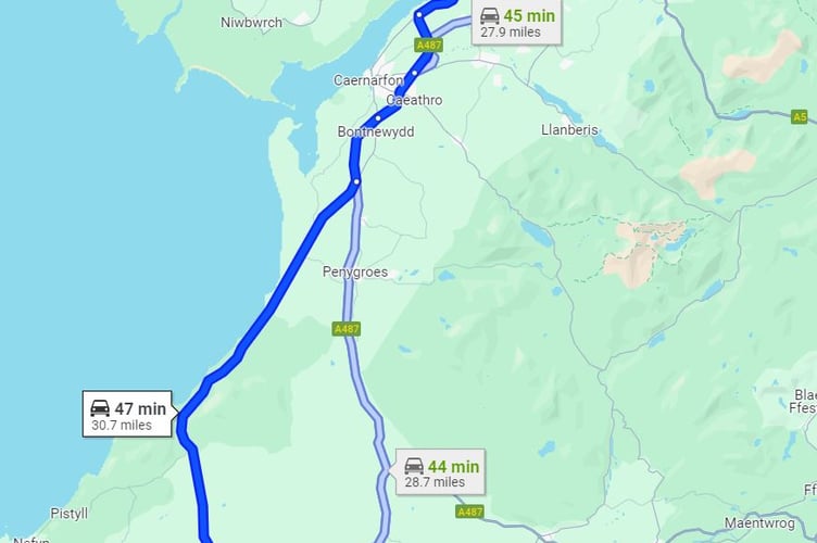 The route the police will take this afternoon. Photo: ©️ Google Maps