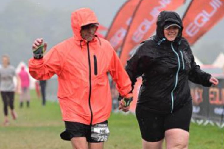 Neil and Lynsey battling the elements at Equinox24