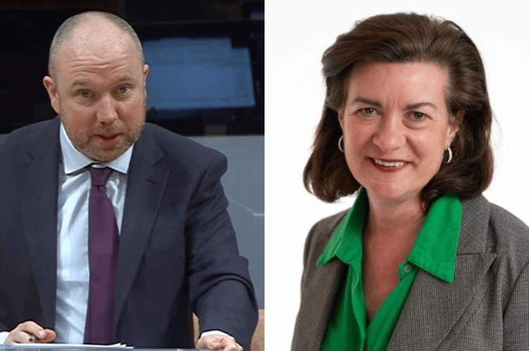 MS Mabon ap Gwynfor, left, has criticised the First Minister, right