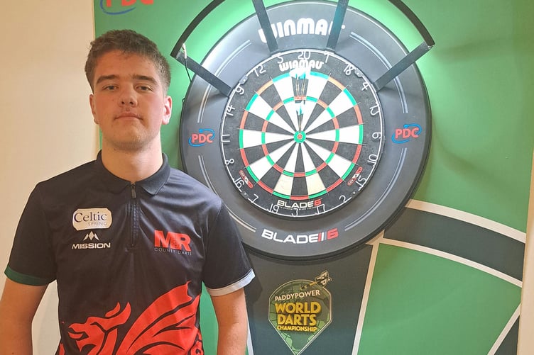 Talented young darts player Luke Oldham