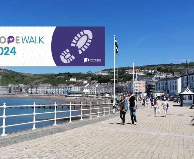 Suicide charity plans hopewalk on Aberystwyth promenade