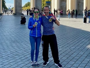 Aber runners Ed and Tracey take on 50th Berlin Marathon