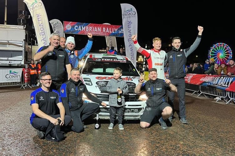 Last year's Cambrian Rally winner, Tom Cave from Aberdyfi