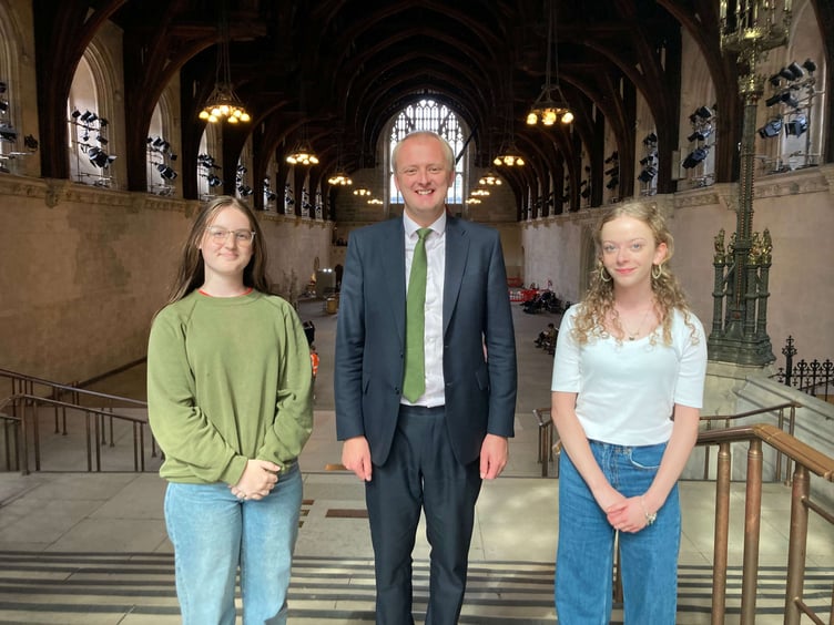 Aeron Dafydd; Ceredigion MP Ben Lake; and Rosa Waby