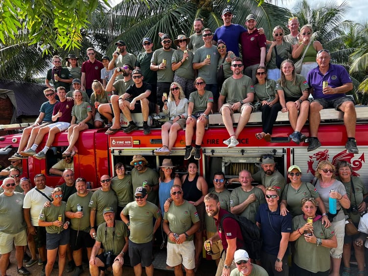 The team took part in Operation Zephyr in Gambia. Photo: North Wales Fire and Rescue Service