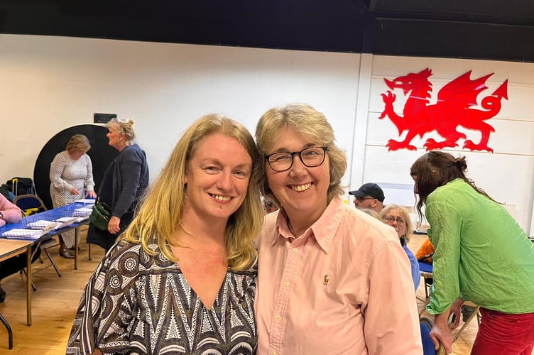 Gwenan Phillips (right) with runner-up Zoe Matthews (left)