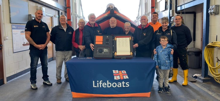 The scroll at Aberdyfi Lifeboat Station