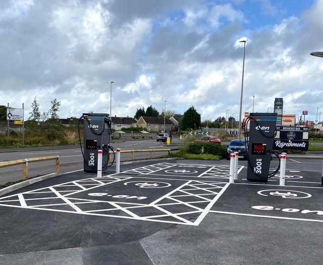 First ultra-fast EV charging hub launched at the gateway to West Wales